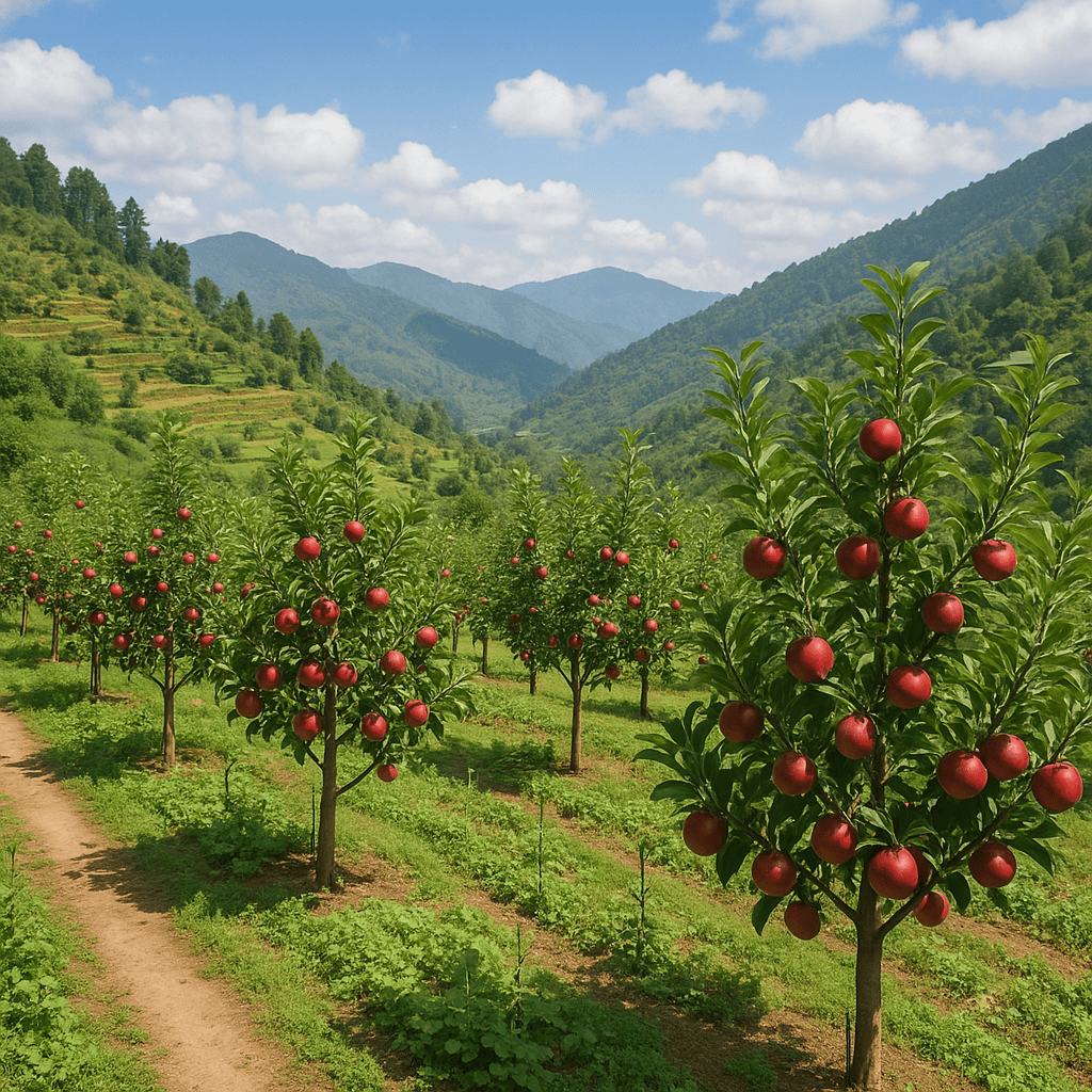 apple farmland in uttarakhand
