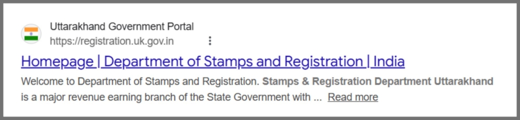 Circle Rate / GIS Portal Uttarakhand
