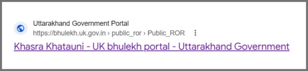 Khasra and Khatauni details
