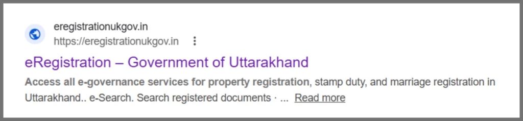 e-Registration Uttarakhand