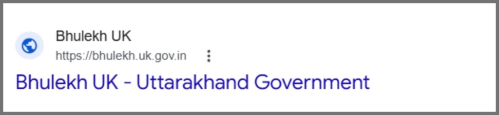 Bhu-Naksha Uttarakhand